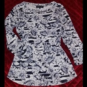 Jones New York Signature 3/4 Sleeve Top, Sz S